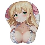 Anime Waifu süßes Mädchen 3D Mauspad Weiches Mauspad gefüllt mit Handgelenkauflage Silikon Gel