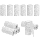 ARCPNRT Pflastertuchrollen Gipsbinden Set, 12er Set Gips Abdruck Binden, 7cm x 270cm, Gips Binden Gipsbinde, Gipsabdruck Gipsbinden zum Basteln Gipsverband, ModellbauIdeal und DIY Projekten