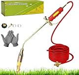 2025 Neues Propangas-Fackel-Unkrautbrenner-Kit, 1900.000 BTU Unkrautfackeln mit 1,2 m Schlauch für den Außenbereich, Hochleistungs-Propan-Fackel für Unkraut, Garten & Schneeschmelzen (Düsendurchmesser