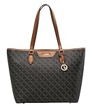 L.CREDI Handtasche Filiberta mit Label-Applikationen