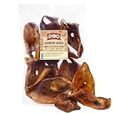 DIBO Schweineohren, 10 Stück im Beutel, der kleine Naturkau-Snack oder Leckerli für Zwischendurch, Hundefutter, Qualitätskauartikel ohne Chemie