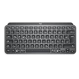 Logitech MX Keys Mini Kabellose Tastatur, Kompakt, Bluetooth, Hintergrundbeleuchtung, USB-C, Kompatibel mit Apple macOS, iOS, Windows, Linux, Android, Metallgehäuse - Dunkelgrau