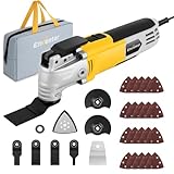 Multifunktionswerkzeug, ENVENTOR 300W Oszillationswerkzeug mit 30 Zubehör, 6 Variable Geschwindigkeit 15000-22000RPM, 3° Oszillationswinkel, zum Schneiden, Schnitzen, Bohren, Schleifen, Polieren