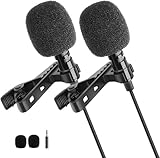 YQMSSP Lavalier-Ansteckmikrofon, omnidirektionales Ansteckmikrofon mit Clip, perfekt für iPhone, Android, Smartphone, PC und DSLR, Aufnahmemikrofon für YouTube, Interviews, Videokonferenzen, Podcasts,