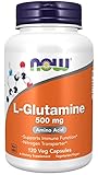 Now Foods, L-Glutamine, 500mg, 120 vegane Kapseln, Laborgeprüft, Aminosäure, Glutenfrei, Sojafrei, Vegetarisch
