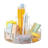 Rotierende Make-up-Aufbewahrungsbox, drehbarer Kosmetik-Organizer | Kosmetik-Organizer für den Schreibtisch, Aufbewahrungsbox mit 6 Fächern - Glatte, transparente Aufbewahrungsmaterialien mit großer K