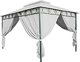 Ersatzdach für Pavillon Cape Town 4x3 in beige - Pavillondach wasserdicht - PVC Beschichtung