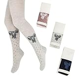 Lixxi - Kinder Strumpfhosen mit einzigartigem Design - Baumwollstrumpfhosen - 3er Set 98-152 aus Ökotex zertifizierten Materialien (DE/NL/SE/PL, Numerisch, 122, 128, Regular, Grau, Blau, Braun)