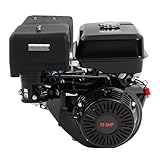15 PS 4-takt Benzinmotor, Go-Karts Motor Einzylinder Standmotor, 9700W 420CC Antriebsmotor mit Ölalarm für Wasserpumpen, Rasenmäher usw