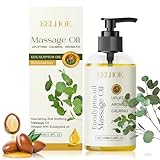 Eukalyptusöl 100ml, Reines Ätherisches Öl aus Eukalyptus,Aromatherapie-Massageöl für Schmerzende Muskeln,Massageöl mit Argan,Vitamin E & Eukalyptus,für Massage und Körperentspannung