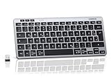 UGREEN Bluetooth Tastatur Kabellos (BT5.3+2.4G), Schlanke Scherenmechanik für Leises Tippen, Bis zu 500 Tage Batterielebensdauer, Kompatibel mit Windows/macOS, Tragbare Mini Tastatur-QWERTZ Layout