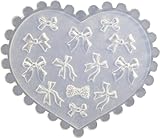 1 x weiße DIY-3D-Schleife, Silikon, Nagelkunst, dekoratives Design, Nagelkunst, Werkzeug, Form kann wiederholt verwendet werden, Nagelspitzen, Schönheit und Körperpflege, künstliche Nägel und Zubehör