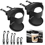 Auto Getränkehalter, 2 Stück universeller Getränkehalter für Auto, verstellbarere Auto Lüftungshalterung, Auto Becherhalter Dosenhalter Flaschenhalter für Auto Aschenbecher, Getränkedose