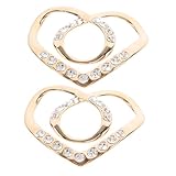 LALAFINA 2 Stück Strass Schalringe Damen Rutschfeste Große Schalverschlüsse aus Metall Vielseitige Schalschnallen für Sommerhemden und Tücher