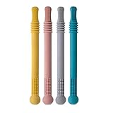 Silikon-Beißschläuche, Kauspielzeug, Druck, 3 Massagezähne, Leuchtende Farben, Monatelange Sensorische Bedürfnisse des Babys, Einfache Reinigung mit Neutraler Seife und