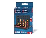 Noris 606102061 Spieleklassiker - 4-er Reihe - der beliebte Klassiker im Reiseformat, Für 2 Spieler ab 4 Jahren, Blau und Gelb