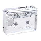 Sxhlseller Tragbarer Kassetten-zu-Digital-Konverter, Kassettenspieler, mit Lautsprecher und Kopfhörern, Kassetten-zu-MP3-Konverter