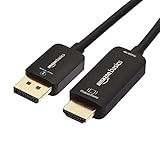 Amazon Basics uni DisplayPort-auf-HDMI-Displaykabel, 4K bei 60 Hz, 1.8 m,Schwarz