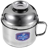 BIUDECO Große Edelstahl Lunchbox Doppelwandige Brotdose mit Deckel Lebensmittelecht Auslaufsicher Wiederverwendbar für Camping Ramen Mittagessen Vielseitige Bento Box für Zuhause und