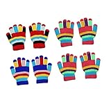 BESTYASH 4 Paar Isolierte Winterhandschuhe Für Kinder Kältebeständige Strickhandschuhe Kreative Und Einfache Designs Ideal Für Schnee Und Outdoor Aktivitäten