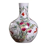 Vasen Vase Pastell Neun Pfirsich Himmlische Kugel Vase Keramik Vase Wohnzimmer Dekoration Vase Chinesische Dekoration Vase Chinesische Keramikvase