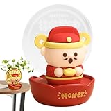 yanzisura Gott des Reichtums Figuren | Niedliche kleine Glücksgott-Statuen, Kinderzimmer-Nachtlicht, kreative Schlafzimmer-Tischlampe, chinesische Heimdekoration für Schreibtische