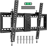 ELIVED TV Wandhalterung Neigbare für die meisten 37-75 Zoll Flachen & Gebogenen TVs mit Max. VESA 600x400mm, große TV Halterung bis zu 40kg, Flachbildschirmhalterung mit Niveauregulierung EV1038