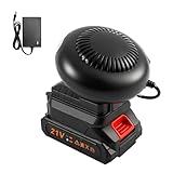 luolety Auto-Heizlüfter, tragbarer Auto-Windschutzscheiben-Entfroster für Makita, mit 1500 mAh Akku und Batterieladegerät, Raumheizung für kleine Fahrzeuge, Auto-Windschutzscheiben-Defogger für den