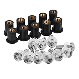 AIERDEYP Motorrad Schrauben Set 5mm 10PCS Motorrad Windschutzscheibe Deflektoren Schrauben Für Aprili&a Für RS4 125 Für SL750 Für Shiver Für Mana 850(Silver)