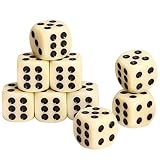 GWHOLE 40 Stück Würfel Set Elfenbein 6-Seitig, 16 mm