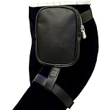 Larswon Beintasche Beingurttasche Kunstleder Oberschenkeltasche Hüfttasche Gürteltasche Oberschenkelgurt Damen Schwarz