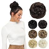 PARXITN Unordentlicher Dutt Haarteile für Frauen Haar Dutt Haarverlängerung Hochsteckfrisuren lockige Unordentlicher Dutt Scrunchie Universal Braun