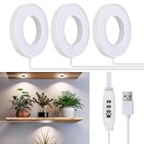 Decken Pflanzenlampe LED Grow Light Led Grow Lampe, 144 LEDs Vollspektrum Pflanzenlicht für Zimmerpflanzen, mit 3/9/12H Auto-Timer, 3 Farben, 10 Dimmen, Pflanzenleuchten für kleine Pflanzen, 3 Kopf