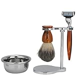 Profession elle Männer Rasieren Kit Traditionelle Manuelle Bürste Seifenschüssel Halter Set für komfortable Rasieren Szene