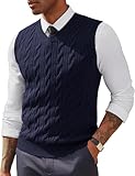 PJ PAUL JONES Herren Strickweste Elegant Regular Fit Sleeveless Strickpullover für Männer Dunkelblau S