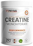 Creatin Monohydrat Pulver 1kg / 1000g reines Kreatin Monohydrat in mikronisierter Qualität - Creatine-Monohydrate optimal hochdosiert - Creatin-Pulver ohne Zusätze, 100% vegan, Vorrat für 292 Tage