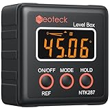 Neoteck Digitaler LCD Winkelmesser Neigungsmesser Wasserdicht Inklinometer Bevel Box Winkelmessgerät Wasserwaage - Schwarz