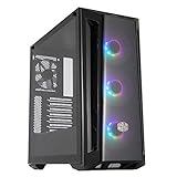 Cooler Master MasterBox MB520 ARGB - ATX-PC-Gehäuse mit getönter Frontplatte, 3 x 120 mm vorinstallierten Lüftern, Glasseitenwand, flexiblen Luftstromkonfigurationen