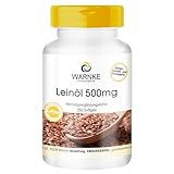 Leinöl 500mg Kapseln - Flaxseed Oil 500mg - 250 Softgels - pflanzliche Omega 3-6-9 Kapseln - hochdosiert - Großpackung | Warnke Vitalstoffe - Deutsche Apothekenqualität