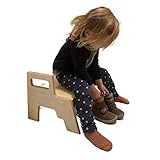 Trittschemel, leicht & stabil Kleiner Helfer, höchste sicherheitsgeprüfte Qualität aus Holz, Tritthocker für Badezimmer, Küche, Kinderzimmer und Toilette bis zu 150 kg
