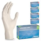 200x ARNOMED Einweghandschuhe M, Latexhandschuhe Weiß (2x100 Stück), Einweghandschuhe puderfrei, Handschuhe Latex Einweg, Putzhandschuhe, Latex Handschuhe, Einmal-/Einweg-Handschuhe XS, S, M, L & XL