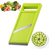 Gemüse Mandolinenschneider, Handgehaltener Gurkenschneider, Edelstahl Gurkenhobel, Lebensmittelzerkleinerer mit Ergonomischem Griff, Tragbarer Küchenhobel Kartoffel für Käse Zwiebeln Küchen