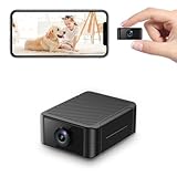 Liretope Mini Kamera, 4K HD WLAN Überwachungskamera Innen Für Live Übertragung Handy APP, WiFi Camera Nachtsichtkamera mit Bewegungsmelder/Lange Batterielaufzeit/Cloud-Speicherplat