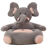 BEAHING Plüschkinder Sessel, gefüllte Tierkinder Sofa Cartoon Elefant Kleinkindsofa Kinder -Lesensofa Sitz Kleinkinder Möbel für Kinder Schlafzimmer Dekor, 19.7x19.7x17.7 in