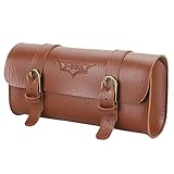 Yjcnelcr Vintage Fahrrad Hecktasche PU Leder Fahrradtasche Satteltasche Hinterradtasche Personalisiertes Reiten Vintage Fahrrad Hecktasche