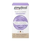 simplicol Textilfarbe intensiv Miss Lavendel | Einfaches Färben in der Waschmaschine | Flüssige Farbe & Fixierpulver | 1er Pack
