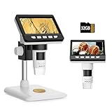 BEBANG 4.3' LCD Digitales Mikroskop 1000x für Erwachsene, 1080P Münz Mikroskop Lupe mit 8 einstellbaren LED Lichtern, PC Ansicht, Kompatibel mit MacOS Windows, 32GB SD Karte