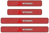 4 Stück Auto Carbon Fiber Einstiegsleisten Türschweller für Mitsubishi ASX Lancer Pajero 4 Outlander 3 XL L200, rutschfeste Anti KratzTrim Scuff Styling Szubehör,E