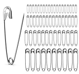 100x Stück Sicherheitsnadeln Mix - Klein & Groß - Safety pins Nadeln Set - Verbandklammern zum Nähen & Schneidern