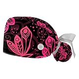 CHENZZZZ 2 x Raffhalter mit Knopf und Schweißband, Rosa, Couleur 1, One size